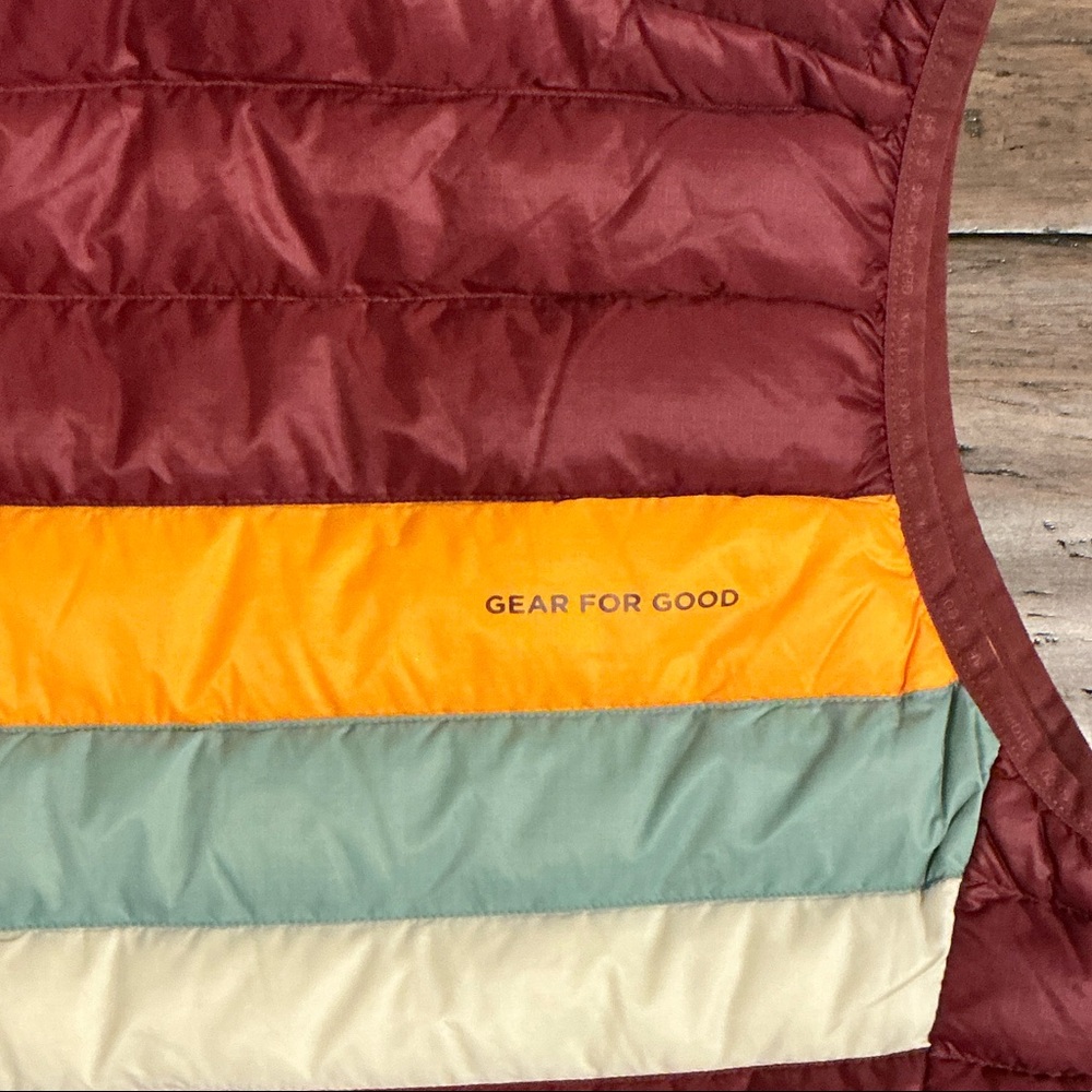 Cotopaxi Burgundy Vest with Vibrant Stripes - Picture 5 of 5